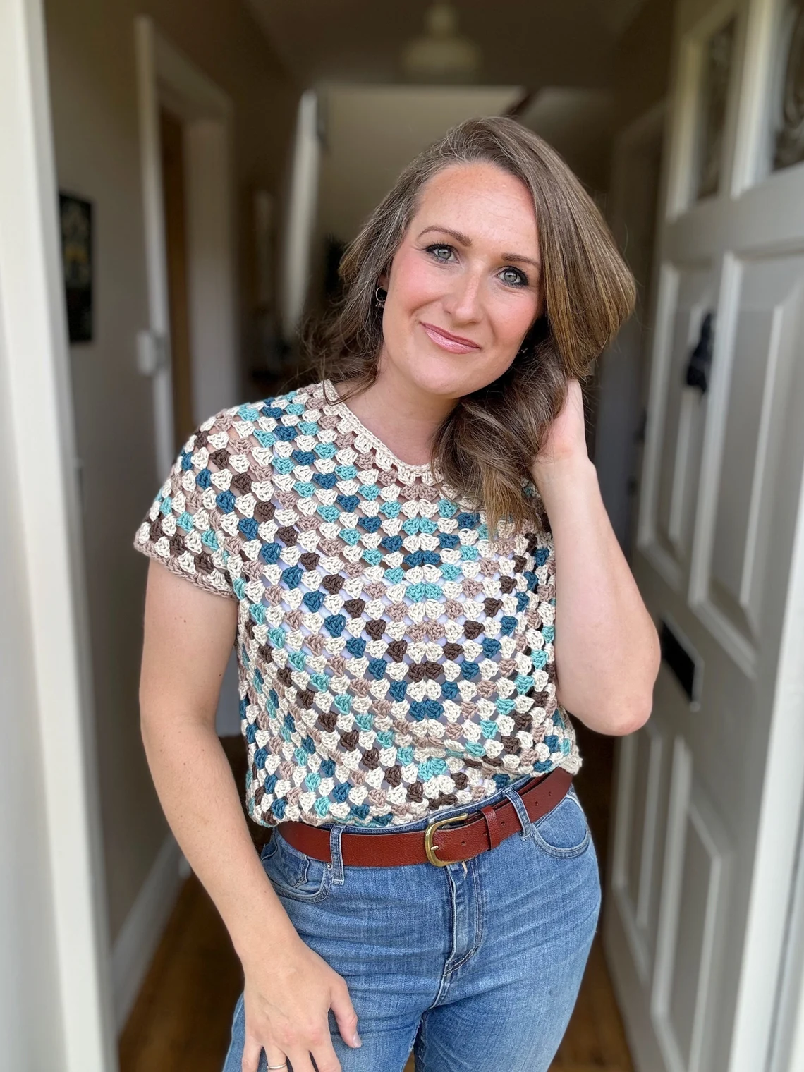 Top Down Granny Stitch Sweater Crochet Pattern PDF - Image 2