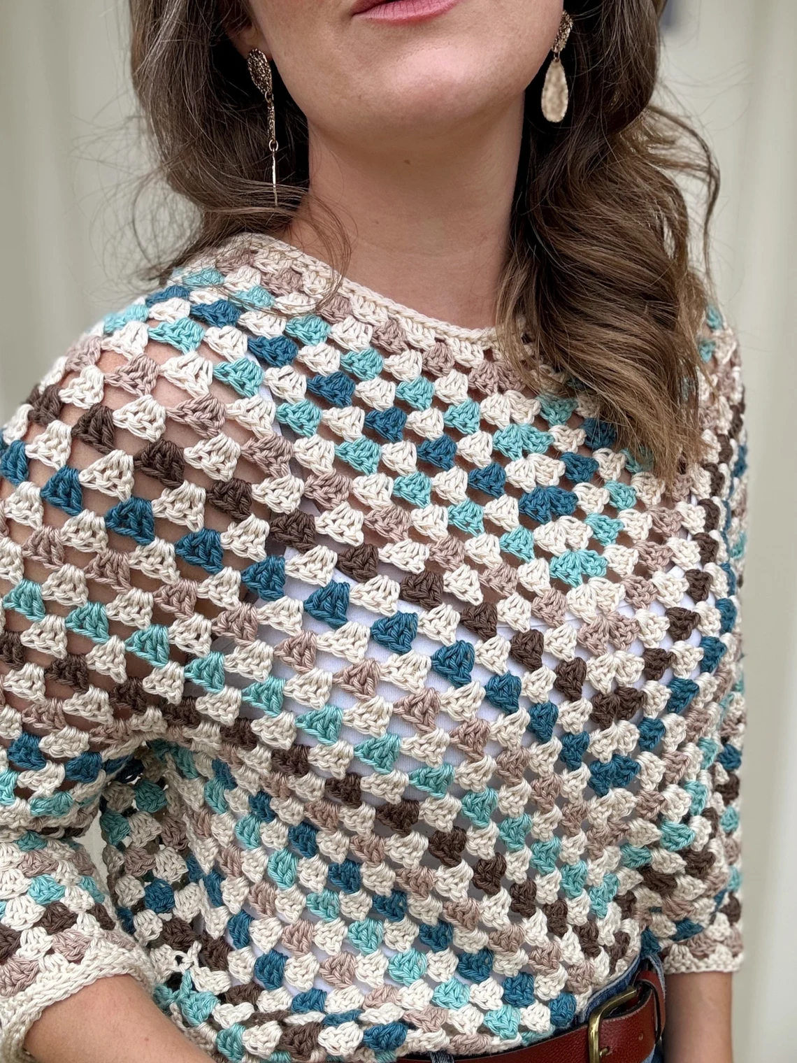 Top Down Granny Stitch Sweater Crochet Pattern PDF - Image 8