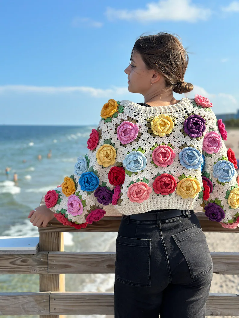 Rose Garden Jacket Crochet Pattern PDF - Image 7