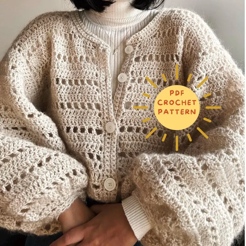 Eternal Seasons Cardigan Crochet Pattern PDF
