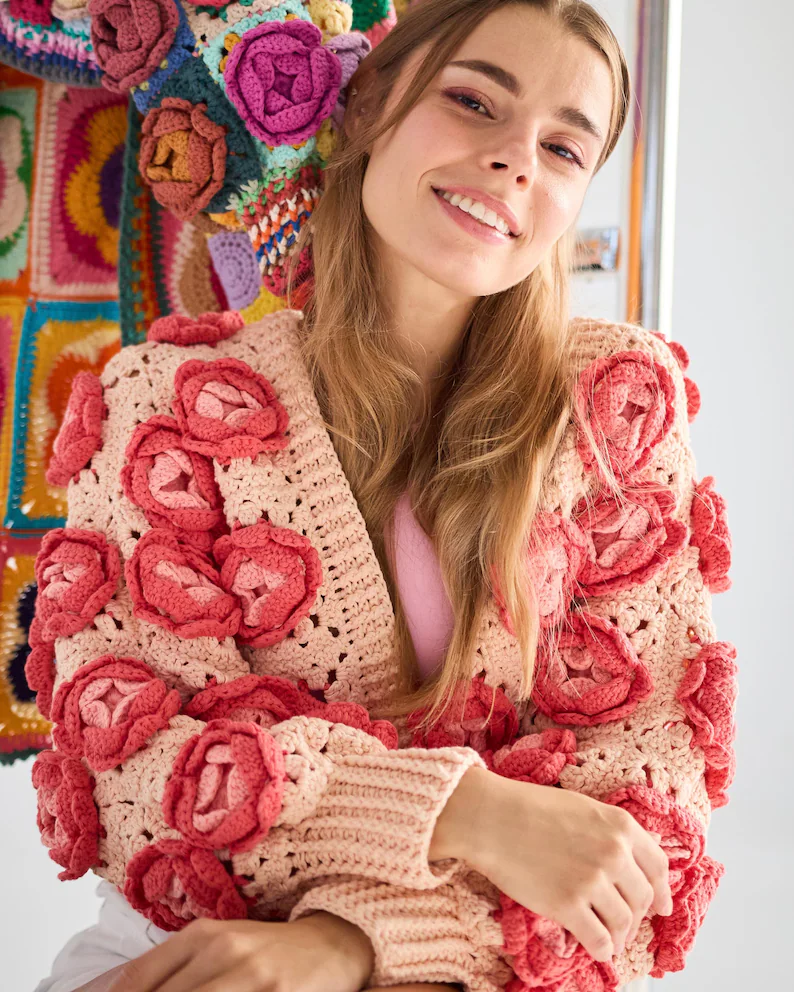 Rose Garden Jacket Crochet Pattern PDF - Image 4