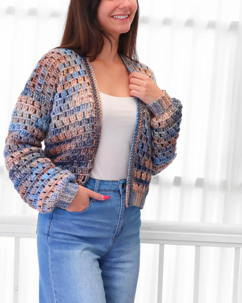 ELOISE Crochet Cardigan Pattern Sweater PDF (XS–3XL) - Image 4